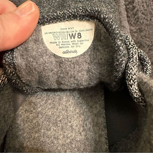 Allbirds gray wool runners size 8 - Picture 7 of 7